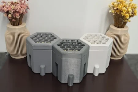 Bienenhotel-Montage, Farbe: grau